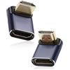 Dozylive 2 Pezzi Adattatore HDMI 8K UHD a 90 Gradi, Connettore HDMI Angolare 48Gbps con indicatore LED, Estensore 2.1 Angolo Retto Maschio Femmina per PS5, Xbox, TV, Laptop, Supporto 8K@60Hz, 4K@120Hz
