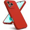 Oududianzi - Cover Compatibile con Honor 400 Lite 5G [Cover in Silicone Liquido] [Interno in Microfibra] Gomma Gel di Silicone TPU Liquido Antiurto Custodia Honor 400 Lite - Rosso