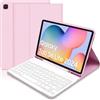 COEZFE Custodia Tastiera per Tablet Samsung Galaxy Tab S6 Lite 2024 10,4 Pollici, Italiano QWERTY Rimovibile，Bluetooth Tastiera per Samsung S6 Lite 2024/2022/2020 10,4 Pollici, Rosa