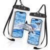 AOOSA 2PZ Custodia Impermeabile Smartphone, IPX8 Custodia Universale per Telefono Impermeabile per Nuoto sott'acqua con Cordino per iPhone 16 15 14 13 12 11 Pro Max Samsung Huawei, Fino a 7.2