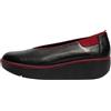 Fly London Jury470fly, Mocassino Donna, Elastico Borgogna Nero, 37 EU
