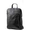 SH Leder Leonie G688 - Zaino da donna 3 in 1, in vera pelle goffrata (larghezza x altezza x profondità): 29 x 35 x 11 cm), Nero , M