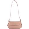 UShopUK Pochette a mano in pelle verniciata con manico superiore e tracolla per matrimoni, serate e feste, Nude, medium