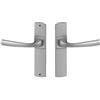 Vachette assa abloy - Set di 2 maniglie porta piccola piastra muze-color cromo velluto - Funzione: Becco-de-cane -