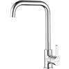 Ibergrif, Rubinetto da Cucina con Bocca Girevole a 360°, Miscelatore Monocomando per Lavello, Cromo