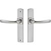 Vachette assa abloy - Set di 2 maniglie porta grande placca muze-color cromo velluto - Funzione: Becco-de-cane -