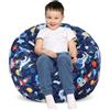 decalsweet Grande Poltrona a Sacco per Bambini con Cerniera, Pieghevole Sedia Sacchetto Sacco di Fagioli per Animali di Peluche per Ragazzi Ragazze Indoor Outdoor (No Filling), Astronauta Spaziale