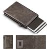 Manmaxim Porta Carte Uomo, Portafoglio Uomo Slim con RFID Blocco, Pop up Porta Carte di Credito per 11-13 Cartes, Portacarte Portatessere con Grande Portamonete (Marrone, Grande Portamonete)