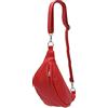 SH Leder ® Marie G528 - Maria G528 in vera pelle, unisex, per festival, viaggi, crossbody bag di medie dimensioni, 32 x 17 cm, Colore: rosso, m, Marsupio alla moda