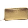 PATRIZIA PEPE Portafoglio Classico Oro, Pelle di Vacchetta, Donna, WALLET, Scomparto per Monete, Cerniera