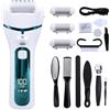 FIVAVA Rapeuse - Piedi elettrici con 3 rotoli, 16 in 1, kit di pedicure professionale, anti-calli, 3 velocità, grattugia a piedi, impermeabile, portatile, 1200 mAh, ricaricabile (blu)