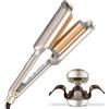 TYMO ROVY Ferro Arricciacapelli per Onde, Piastra Onde per Capelli Grandi Ricci Adatto ai Principianti, Ionica Ceramica Piastra Arricciacapelli 32 mm, 4 Temperature, Antiscottature, Oro