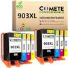 COMETE CONSOMMABLE COMETE - 903XL - 8 Cartuccia d'Inchiostro Compatibile con HP 903 XL - per HP Cartuccia 903XL per Officejet 6950 6900 Officejet Pro 6860 6868 6950 2 Nero + 2 Ciano + 2 Magenta + 2 Giallo