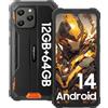 Blackview Android 14 BV5300Pro Rugged Smartphone Telefono Indistruttibile, 12(4+8) GB+64GB/1TB Espandibile, 6580mAh, Cellulare Impermeabile IP68/IP69K, 6,088HD+, 13MP+8MP, NFC/3 Slots/Face ID/OTG/GPS