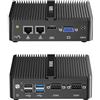 WEIDIAN PC Industriale Senza Ventola, N100 (fino a 3,4 GHz) Mini PC Fanless Industrial, 4K HD+VGA Dual Display Output, 2Gigabit Ethernet, 4USB, 2RS232 COM, WiFi, BT(32GB RAM 512GB SSD)