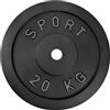 AtHaus® Dischi in ghisa per manubri da 30 mm, diametro 1,25 kg, 2,5 kg, 5 kg, 10 kg, 20 kg, in ghisa, disco per bilanciere