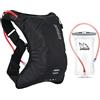USWE Outlander XC 4L - Zaino idrico per corsa, escursionismo, con sacca d'acqua (1,5 litri), Hydropack per uomini e donne, zaino per attrezzatura e attrezzatura per ciclismo, MTB (nero, 4L)