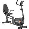 Dskeuzeew Grometro per la casa con 8 livelli di resistenza regolabili ergometro, cyclette, display LCD, sensori di frequenza cardiaca e schienale regolabile, portata 180 kg