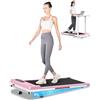 bigzzia Tapis Roulant Elettrico con Inclinazione, 4 in 1 Tapis Roulant Elettrico Pieghevole Salvaspazio, 8km/h Walking Pad, Display LED (Rosa melato)