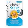 Schesir, Zuppa con Filetti di Tonno e Calamari, Cibo Umido Complementare per Gatti, Ricetta Originale, 100% Naturale, 12 buste da 40g