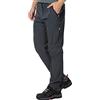 CARWORNIC Pantaloni da sci da trekking da uomo foderati in pile Soft Shell impermeabile da neve e snowboard con cerniera alla caviglia, #2 Grigio-blu, 30W x 30L