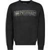 Geographical Norway - Felpa senza cappuccio da uomo a maniche lunghe modello GANTOINE, Nero , XXL