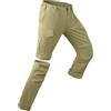 YAOBAOLE Pantaloni da trekking da uomo con zip off, rimovibili, traspiranti, ad asciugatura rapida, elasticizzati, funzionali con 5 tasche, cachi, M