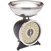 KitchenCraft Classic Collection Bilancia da Cucina Meccanica con Ciotola, Colore Nero, Capacità 2 kg