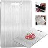 AstraGlam Set di tagliere in titanio 29 x 20 cm - Premium Titanium Cutting Board - Tagliere in acciaio inox metallo - Tagliere di alta qualità pietra per cucine moderne - Set di tagliere