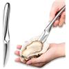 DGSLWH 1 pezzi Coltelli da ostriche in acciaio inox, Coltelli da ostriche, coltello per ostriche, Coltello Ostriche, Apri Ostriche, Adatto per aprire vari crostacei come capesante, vongole, cozze e ostriche.
