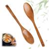 FerraDrend 2 Cucchiaio da Cucina in Legno,33cm Lunga Cucchiaio Legno Cucina,Durata,100% Acacia,Piatta di legno Cucchiaio Utensili,Wooden Spoons for Cooking Cucina Arrosto E Risotto,per Servire,Mescolare,Mangiare