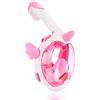 Flyboo Maschera da snorkeling a faccia intera per bambini, attrezzatura da snorkeling a 180 gradi con vista panoramica Set da snorkeling anti-appannamento e anti-perdite