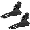 LT Easiyl 2 Pezzi Deragliatore Anteriore Per Bici FD-TZ30 Compatibile Con Shimano Tourney 6/7 Velocità Diametro Mandrino 31,8 Mm Linea Catena 47,5 Mm Corona Anteriore Cambio Nero