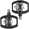 ROCKBROS Pedali Bici SPD, Pedali MTB Flat Doppia Funzione, Piattaforma Ampia Antiscivolo, Nylon Leggero, 9/16 Pollici, Set di Morsetti Incluso, Ideali per Bici da Strda, Gravel Bike