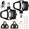 LPZMPZ Pedali per bicicletta antiscivolo, compatibili con Shimano SPD Sl per bici da corsa SDP, senza clic, con cuscinetti a sfera da 9/16, per MTB Gravel SDS, pedali a scatto, pedali da corsa