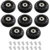 ECSiNG 8 Ruote da Pattinaggio 70 Mm 82A con Cuscinetto ABEC-7 608ZZ per Ragazzi E Ragazze Equitazione Ricreativa per Interni Ed Esterni con Distanziatori in Plastica Bianca da 6 Mm di Ricambio PU