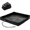 Agrdeed Base Doccia Pieghevole, 104 x 104 x 13 cm Piatto Doccia Portatile con Tubo di Scarico，Base per Tenda da Doccia, Tenda da Campeggio, Base Doccia per Interni ed Esterni