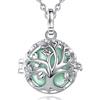 CELESTIA Chiama Angeli Gravidanza Ciondolo Richiamo degli Angeli Gravidanza Collana Albero della Vita Placcato Argento con 76~114CM Catene Regalo Donna Incinta