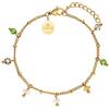 Purelei® Bracciale bohémien (dorato, oro rosa) - Bracciale in filigrana impermeabile con perle di vetro colorate per donna - Bracciale in acciaio inossidabile - Regalo per donna - Lunghezza regolabile