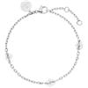 Purelei® Delicato bracciale con fiori di perle - in acciaio inossidabile in oro, argento e oro rosa, regolabile - Ipoallergenico - Bracciale - Bracciale da donna, Eine Grösse, Acciaio inossidabile