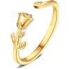 MARLION JEWELS Anelli da donna in argento 925 a forma di rosa. Anello da donna in argento 925 con finitura argento o oro. Gioielli da donna ideali per coppia e fidanzati, regali per amiche... Anelli coppia