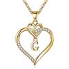 TINGN Collane con Iniziali a Cuore per Donne Ragazze, Collana con Ciondolo a Cuore Iniziale A-Z Placcato in Oro 14K Collana con Ciondolo a Cuore Delicato per Donne Ragazze Adolescenti Gioielli Regali