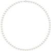 PEARLS & COLORS - Collana Vere Perle di Coltura d'Acqua Dolce Semi-barocche - Colore Bianco Naturale - qualità AAA+ - Argento 925