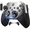 EasySMX X10 PC Controller con grilletti Hall e joystick, controller wireless Bluetooth con tasti meccanici, senza zone morte o problemi di deriva, compatibile con PC/Switch/Steam-Grigio