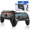 MMOBIEL Impugnature Controller per Nintendo Switch 2 2 Pezzi Manici Ergonomici Antiscivolo per Joy-Con - Maggiore Comfort, Controllo e Precisione - Facile da Montare - Nero