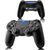 RUIZHI 1PC Controller Wireless per PS4 - Controller Playstation 4 compatibile con PS4/Pro/Slim/PC, Joystick Gamepad con Pulsante Turbo/Return/Doppia Vibrazione/6 Assi Giroscopio/Pannello Touch, Nero