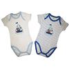 Disney 2 Body Neonato/a Mezza Manica Americana Cotone Minnie-Mickey Art. WD101055 (18 Mesi, Nuvola)