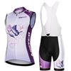 Mydawan Completo Ciclismo Donna Estivo Abbigliamento Bici MTB,Tuta Ciclista Maglietta da Ciclo Senza Maniche Gilet e Salopette Pantaloncini con 9D Gel Imbottiti,Maglia Bicicletta Asciugatura Rapida|4,S