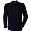 Henbury - Polo Manica Lunga 100% Cotone - Uomo (L) (Blu Navy)