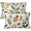 Yuxoaoue Beige Cuscini da Esterno Impermeabili 40x65 cm Rettangolari Cuscino Primavera Impermeabili Lino Copricuscini Doppia Faccia Stampa Federe Primaverili Estate Giardino Divano Balcone Decor, Regalo h-236